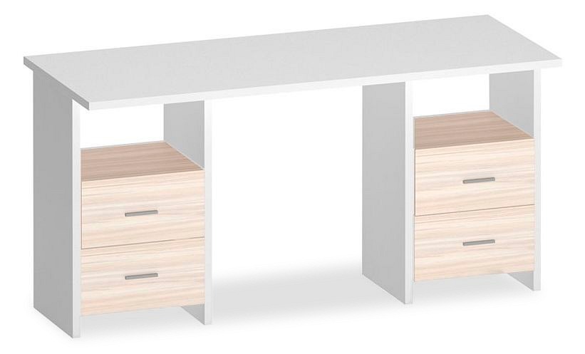 Фото Стол компьютерный Домино Lite СКЛ-Прям150+2ТЯЛ БЕК MER_SKL-Pryam150_2TYAL_BEK - интернет-магазин МегаТерем в Москве