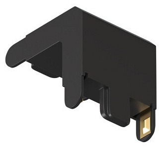 Фото Соединитель угловой L-образный для треков накладных Denkirs AIR BASE TR5232-BK DK_TR5232-BK - интернет-магазин МегаТерем в Москве