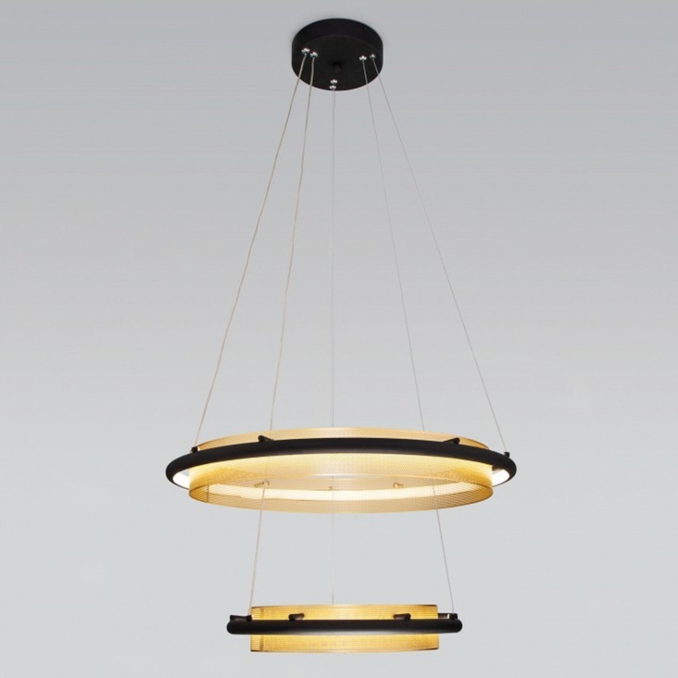 Фото Подвесной светильник Eurosvet Imperio 90241/2 черный/ золото Smart EV_a054086 - интернет-магазин МегаТерем в Москве