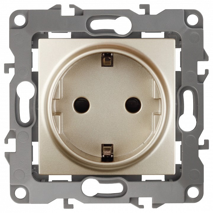 Фото Розетка с заземлением, без рамки Эра Эра 12 12-2001-04 ER_B0014684 - интернет-магазин МегаТерем в Москве