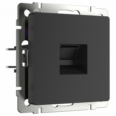 Розетка Ethernet RJ-45 без рамки Werkel черный матовый W1181008 WRK_a051606
