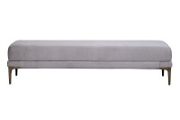 Банкетка Prima 160 на метал опорах серая Velvet SER 40*160*40см (TT-00015982)
