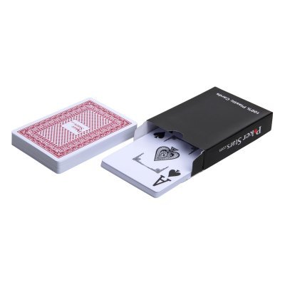 Карты для покера "Poker Stars" 100% пластик, красные (31672)