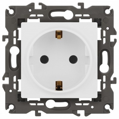 Розетка с заземлением, без рамки Эра Эра Elegance 14-2101-01М ER_B0065800