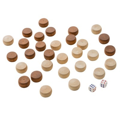 Фишки для нард "Кировские" средние с кубиками (29055)