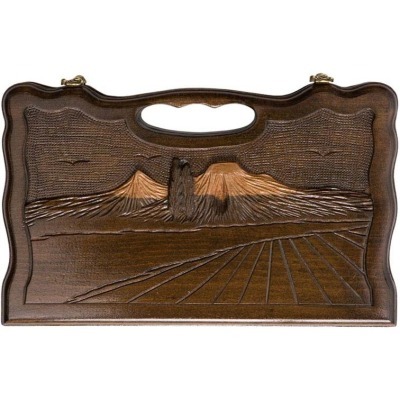 Нарды резные "Арарат" с ручкой 40, Haleyan (28798)