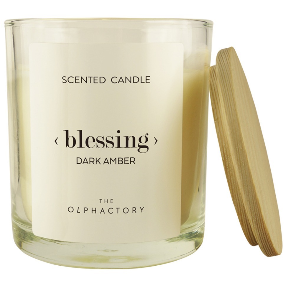Фото Свеча ароматическая the olphactory, blessing, dark amber, 40 ч (75486) - интернет-магазин МегаТерем в Москве
