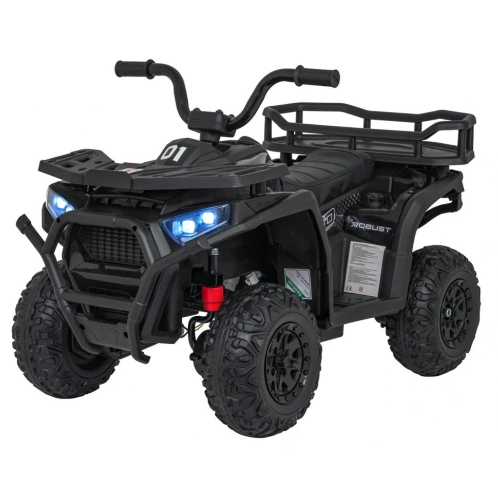 Фото Детский электромобиль квадроцикл X-Robust (черный, 24V, 4WD, пульт, EVA) (XMX651-24V-4WD-BLACK) - интернет-магазин МегаТерем в Москве