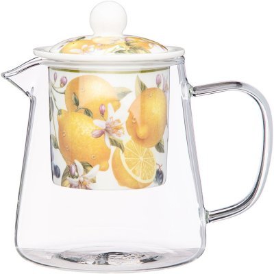Чайник стеклянный с ситом l...