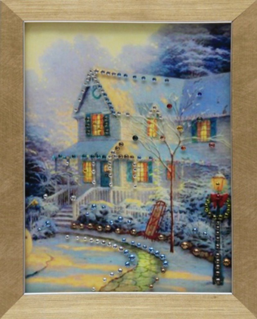 Фото Картина Канун Рождества с кристаллами Swarovski (1755) - интернет-магазин МегаТерем в Москве