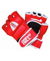 Перчатки для ММА MMR-0027, кожзам, красный (405509)