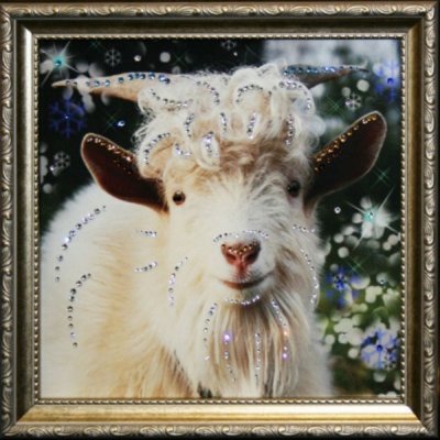 Картина Козлик с кристаллам...