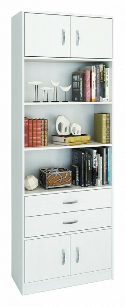 Фото Стеллаж комбинированный Либерти-51 MAS_Stellazh_Liberti-51BEL - интернет-магазин МегаТерем в Москве