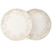 Набор тарелок обеденных коллекция "pine cones", 2 шт. /  25*25*2,3  см Bronco (230-516)