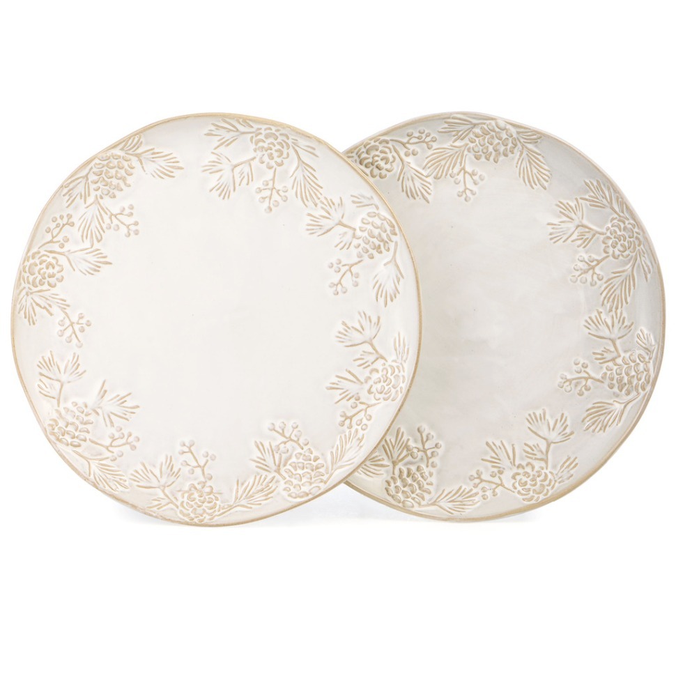 Фото Набор тарелок обеденных коллекция pine cones, 2 шт. /  25*25*2,3  см Bronco (230-516) - интернет-магазин МегаТерем в Москве