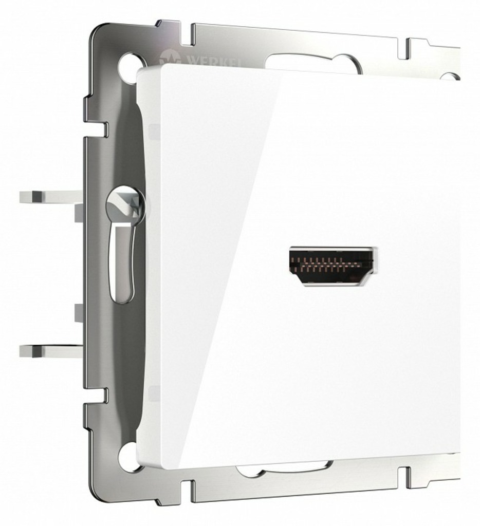 Фото Розетка HDMI без рамки Werkel белый W1186001 WRK_a051121 - интернет-магазин МегаТерем в Москве