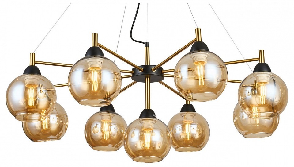 Фото Подвесная люстра Imex MD.9056 MD.9056-9-P-BK+COP IMX_MD.9056-9-P-BK_COP - интернет-магазин МегаТерем в Москве