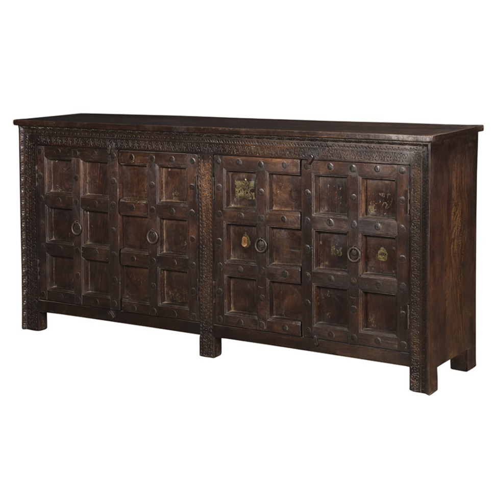 Фото Буфет XIX век, Индия PR45370/2, Массив манго, natural, ROOMERS ANTIQUE - интернет-магазин МегаТерем в Москве