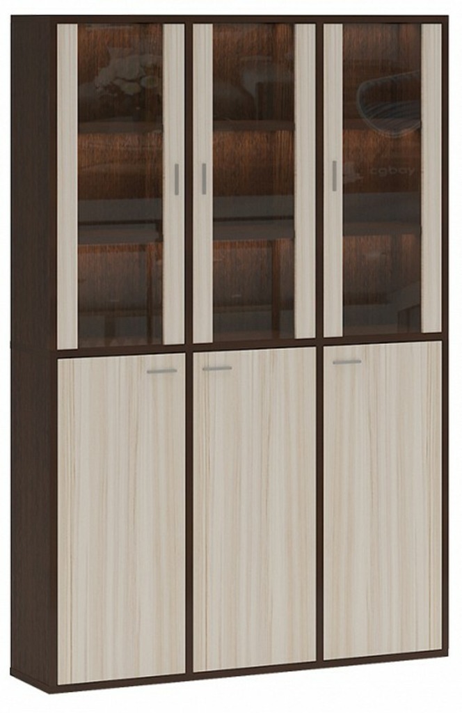 Фото Шкаф-витрина Домино СУ(ш3в2)+3ФГ+3ФС MER_SUsh3v2-3FG-3FS-VK-venge-karamel - интернет-магазин МегаТерем в Москве