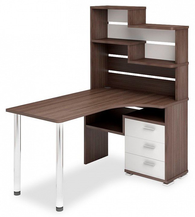 Фото Стол компьютерный Домино СР-132-140 MER_SR-132-140-SHBE-CH-PRAV - интернет-магазин МегаТерем в Москве