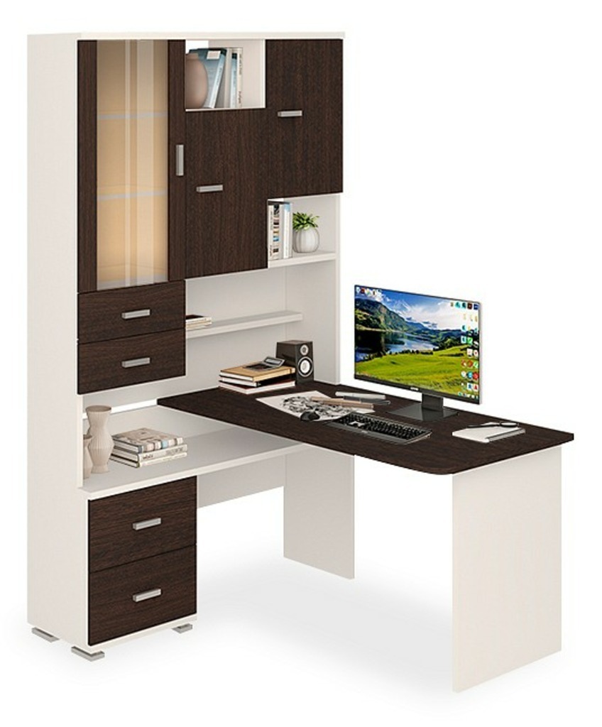 Фото Стол компьютерный Домино СР-620/140 MER_SR-620-140_BEVV-LEV - интернет-магазин МегаТерем в Москве