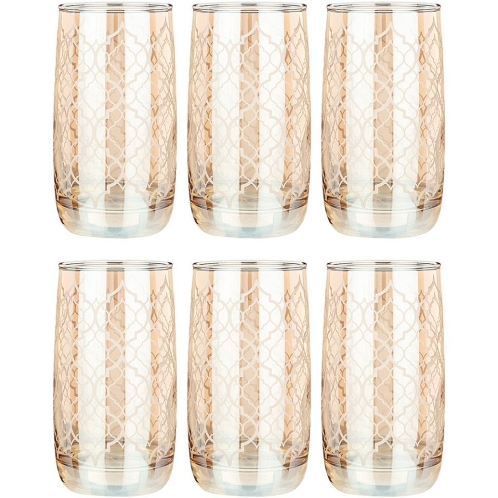 Фото Набор стаканов из 6 шт бакарра мед 330 мл Lefard (194-625) - интернет-магазин МегаТерем в Москве