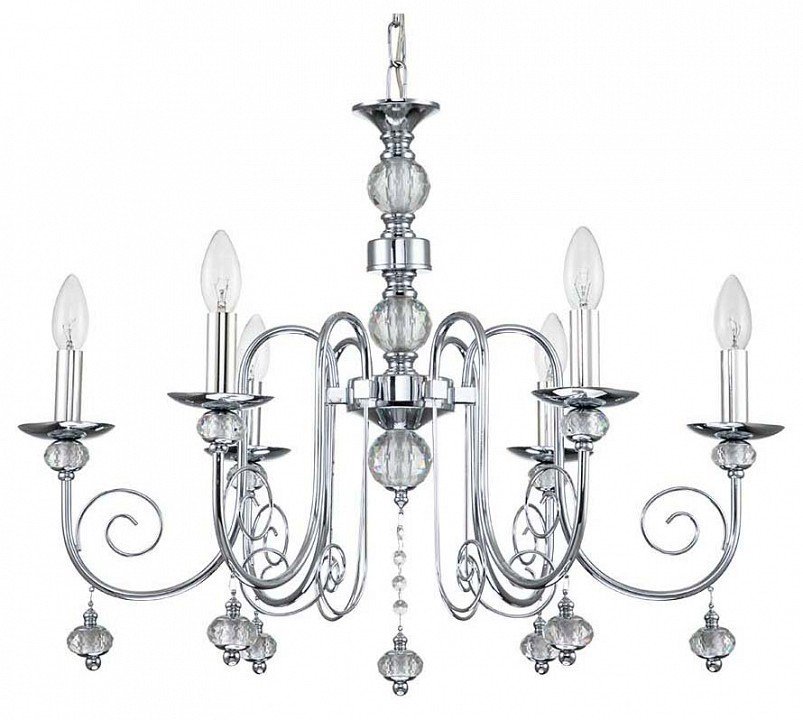 Фото Подвесной светильник Escada Shine 678/6PL Chrome ESC_678_6PL_Chrome - интернет-магазин МегаТерем в Москве