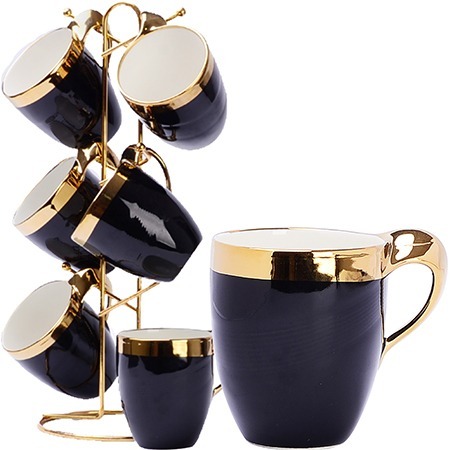 Фото Набор кружек на подставке 400 мл LORAINE (12080) - интернет-магазин МегаТерем в Москве