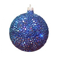 Новогодний шар Глубина фиолетовых снов с кристаллами Swarovski (4060)