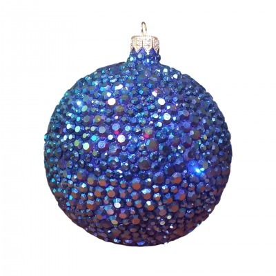 Фото Новогодний шар Глубина фиолетовых снов с кристаллами Swarovski (4060) - интернет-магазин МегаТерем в Москве