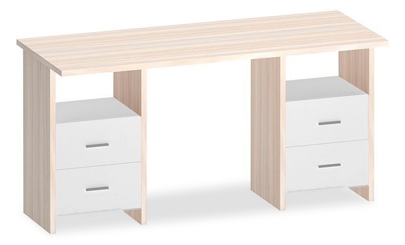 Фото Стол компьютерный Домино Lite СКЛ-Прям150+2ТЯЛ КБЕ MER_SKL-Pryam150_2TYAL_KBE - интернет-магазин МегаТерем в Москве