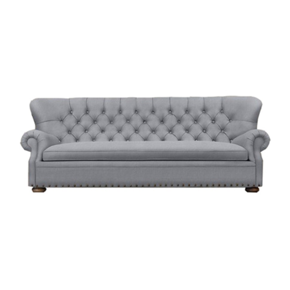 Фото Диван Черчиль NSSF-5178-60/ACCRA-2, каркас дуб, обивка лен, RESTORATION HARDWARE - интернет-магазин МегаТерем в Москве