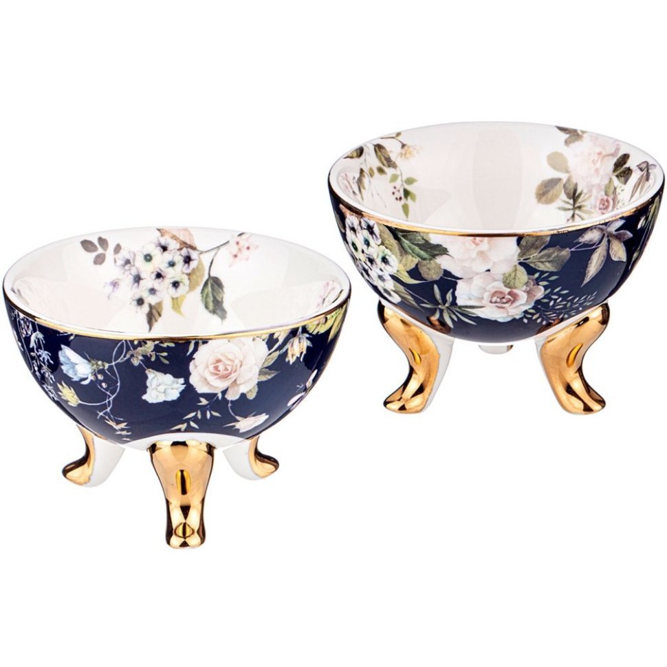 Фото Набор розеток на ножках lefard кобальт 2 шт. 10 см (86-2494)  - интернет-магазин МегаТерем в Москве