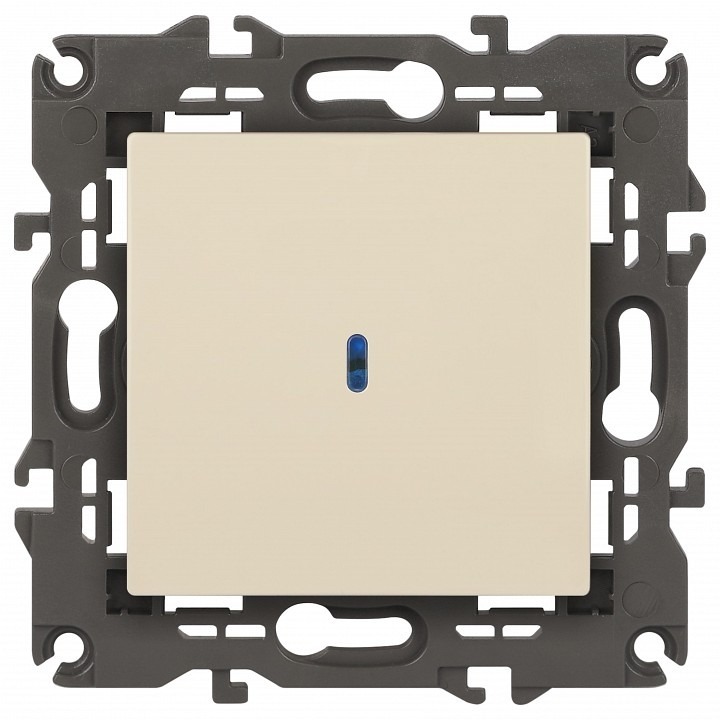 Фото Выключатель одноклавишный с подсветкой без рамки Эра Эра Elegance 14-1102-02 ER_B0034216 - интернет-магазин МегаТерем в Москве