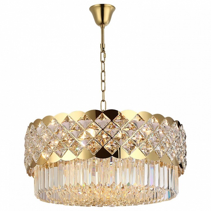 Фото Подвесная люстра Newport ASHLEY 8300/60 C gold polished NWP_M0070636 - интернет-магазин МегаТерем в Москве