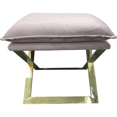 Банкетка велюр розовый/золо...