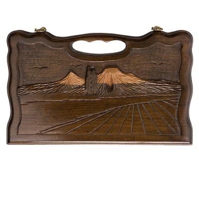 Нарды резные "Арарат" с ручкой 30, Haleyan (28799)