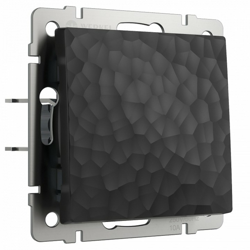 Фото Выключатель проходной одноклавишный без рамки Werkel Hammer черный W1212008 WRK_a052055 - интернет-магазин МегаТерем в Москве