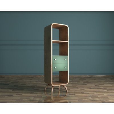 Стеллаж Ellipse узкий с ящи...