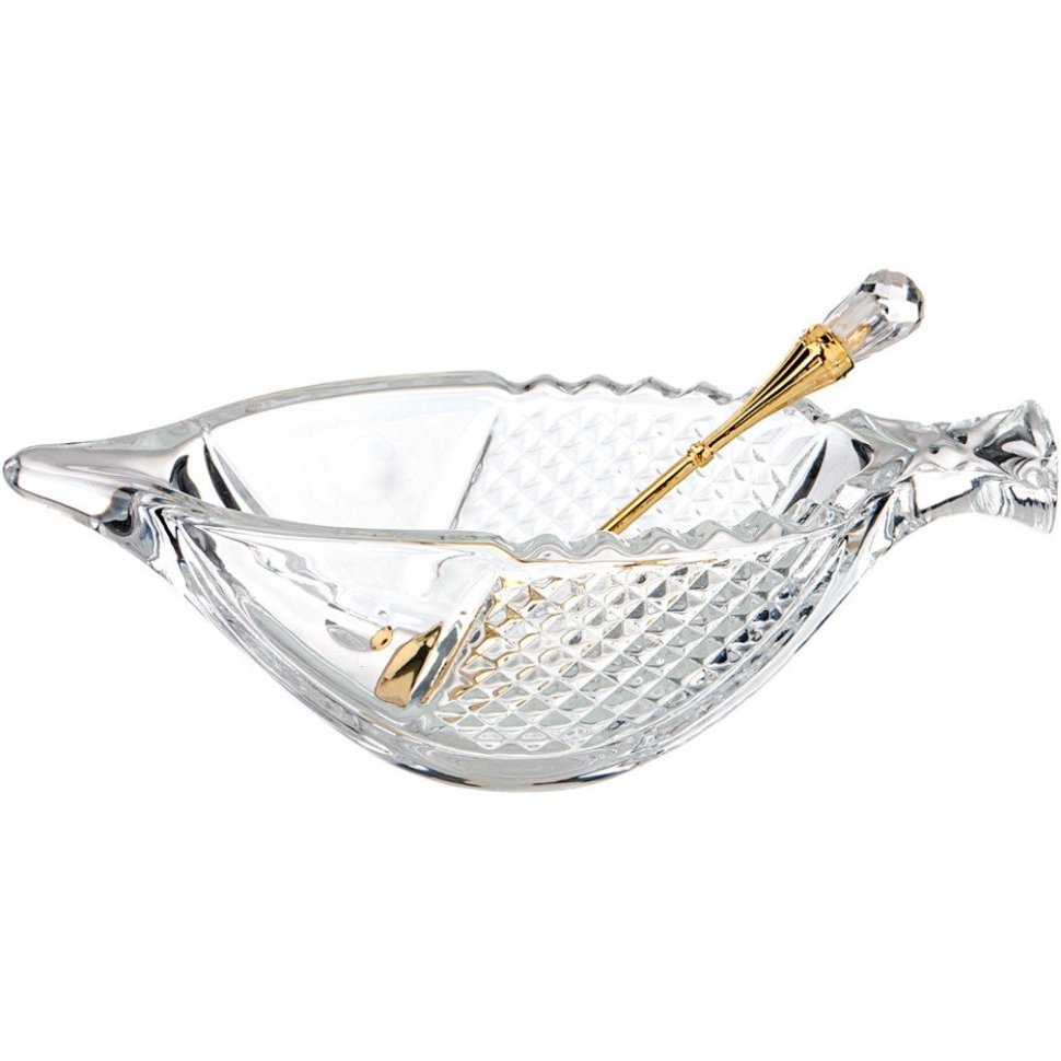 Фото Икорница с ложкой рыба 110 мл. 17*7 см. высота=5,5 см. коллекция muza Lefard (355-301) - интернет-магазин МегаТерем в Москве