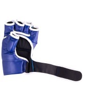 Перчатки для ММА MMR-0027, кожзам, синий (405519)