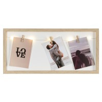 Рамка для фотографий с подсветкой everyday, 23х49 см, белая/натуральное дерево (76270)