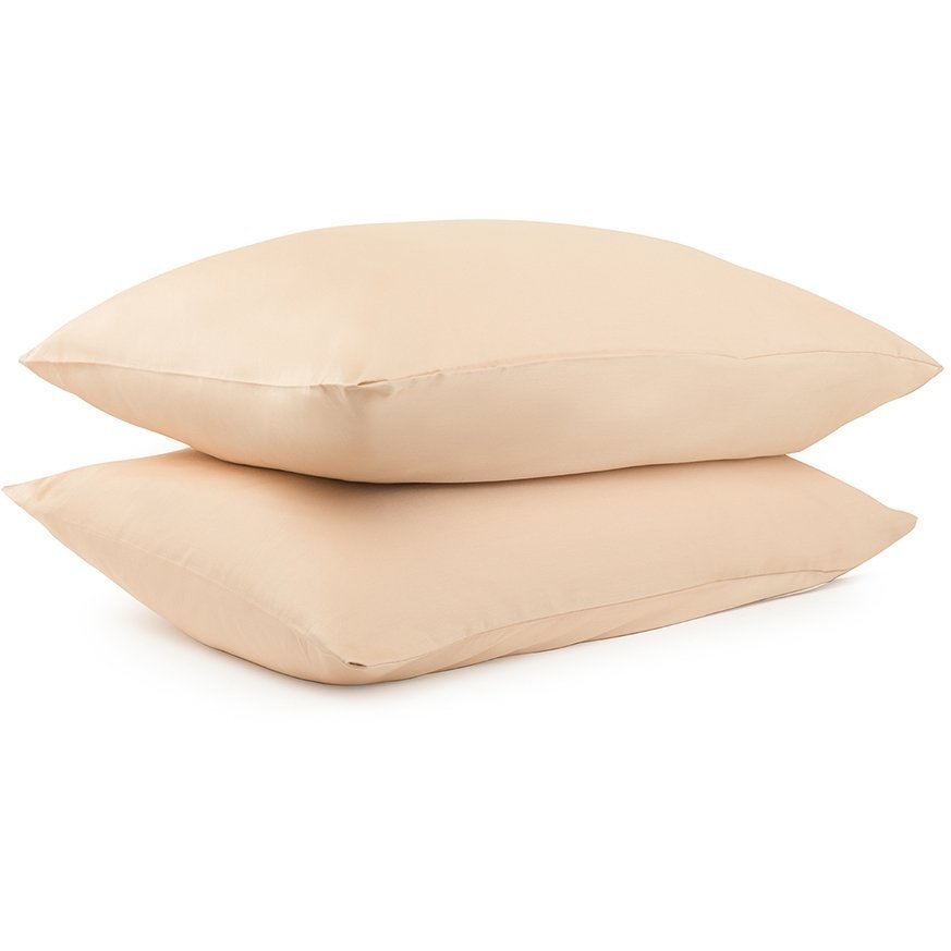 Фото Набор из двух наволочек из сатина бежево-розового из коллекции essential, 50х70 см (70526) - интернет-магазин МегаТерем в Москве