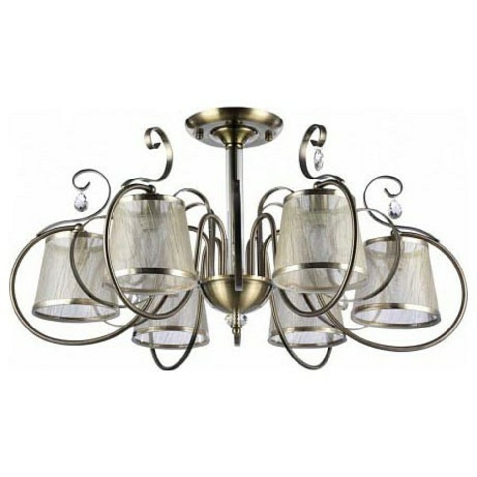 Фото Люстра на штанге Freya Simone FR2020-PL-06-BZ MY_FR2020-PL-06-BZ - интернет-магазин МегаТерем в Москве