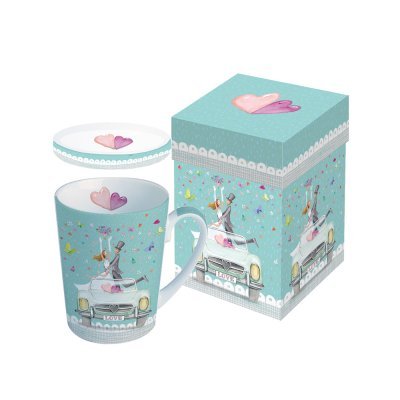 Кружка с крышкой в подарочн...