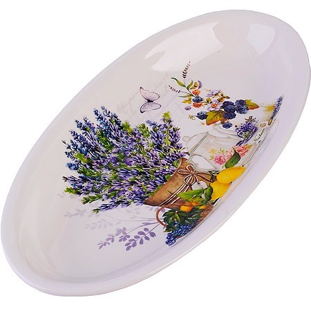 Фото Блюдо сервировочное 28,2х14,5х3,5см Утренняя свежесть LORAINE (60200) - интернет-магазин МегаТерем в Москве