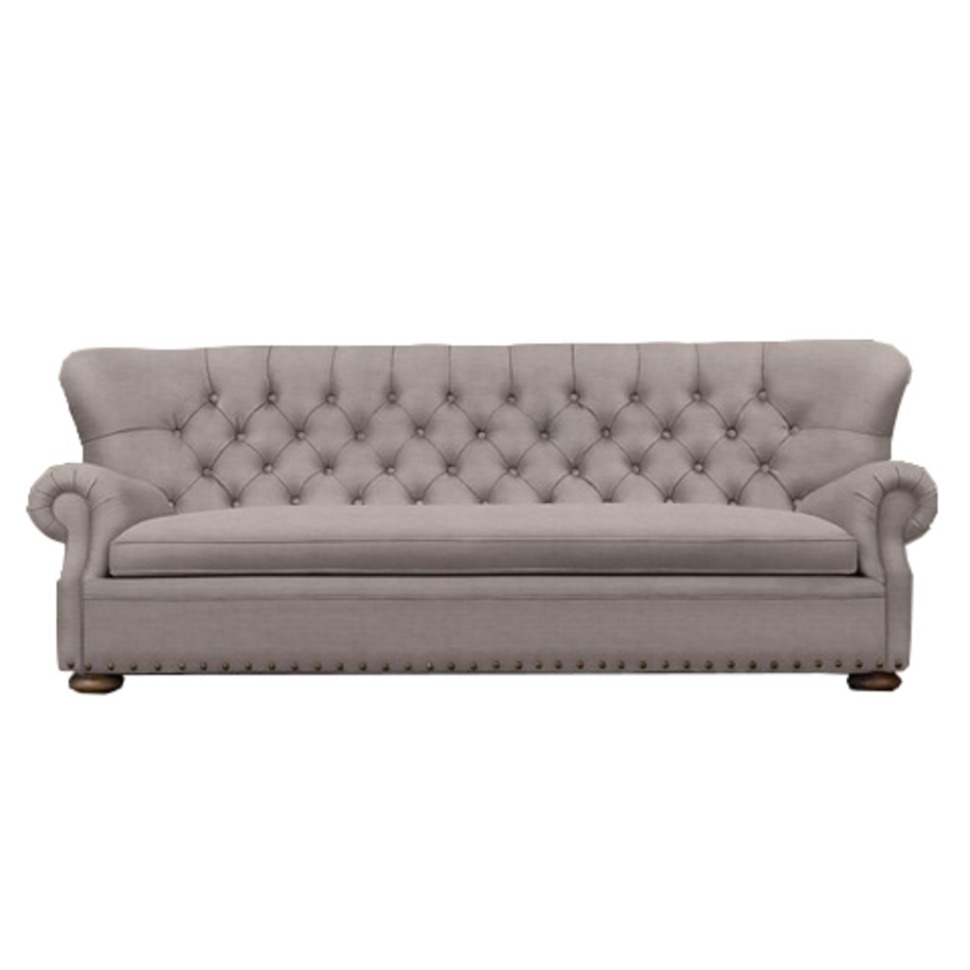 Фото Диван Черчиль NSSF-5178-60/SJ101S-003, каркас дуб, обивка лен, beige, RESTORATION HARDWARE - интернет-магазин МегаТерем в Москве