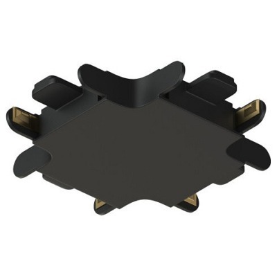 Соединитель X-образный для треков накладных Denkirs AIR BASE TR5234-BK DK_TR5234-BK