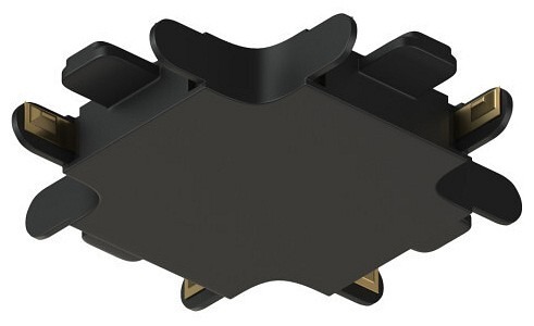 Фото Соединитель X-образный для треков накладных Denkirs AIR BASE TR5234-BK DK_TR5234-BK - интернет-магазин МегаТерем в Москве