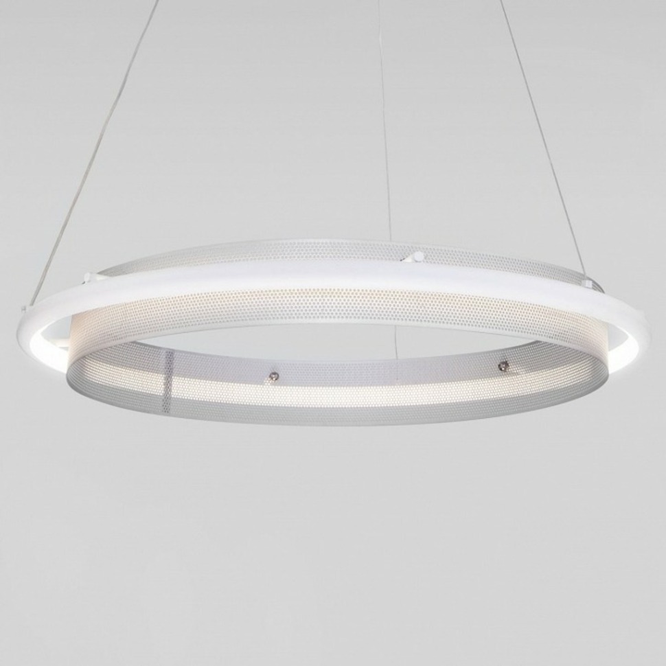 Фото Подвесной светильник Eurosvet Imperio 90241/1 белый/ серебро Smart EV_a054084 - интернет-магазин МегаТерем в Москве